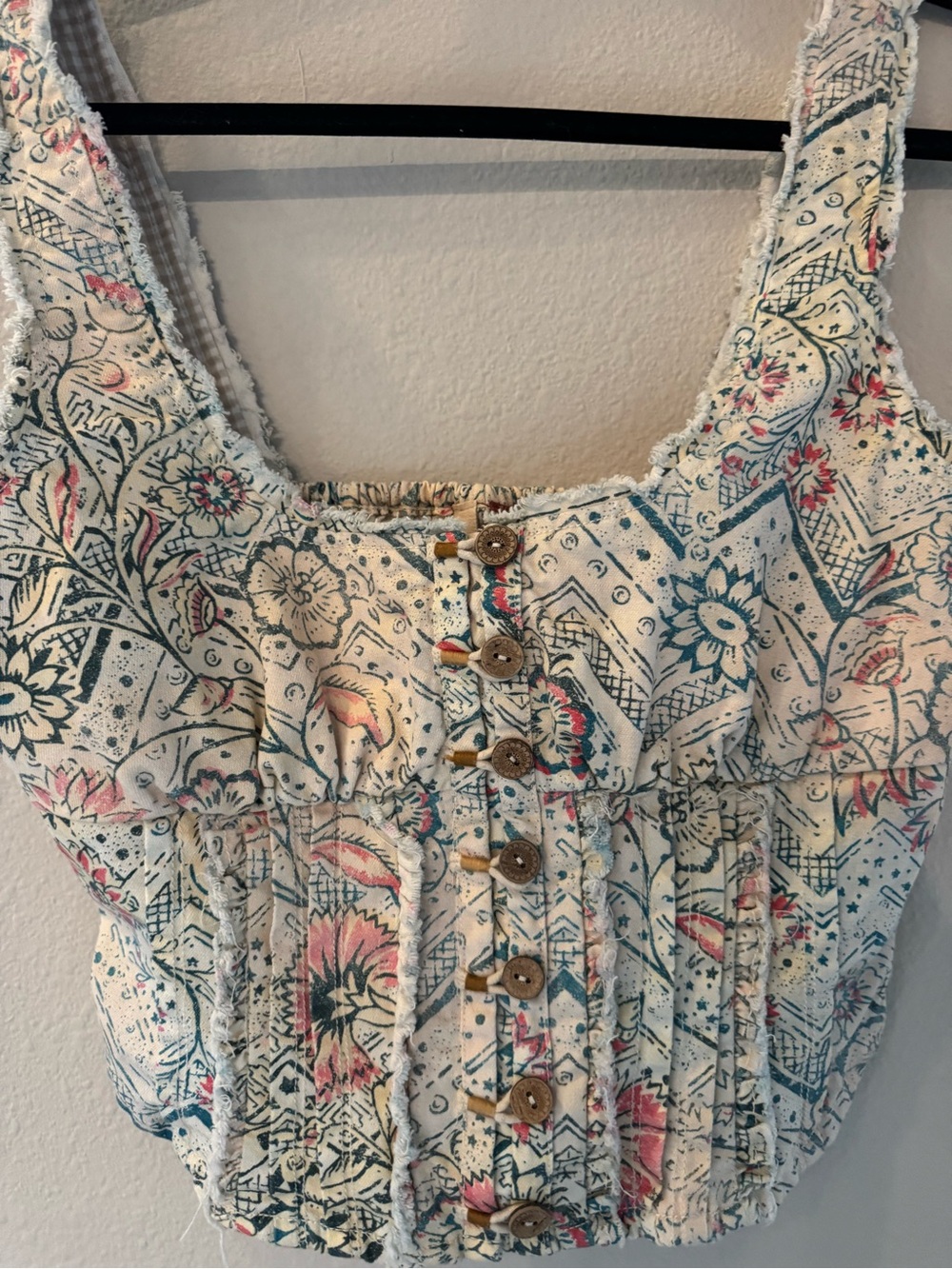 Anthropologie Pilcro Printed Floral Corset Top Small - Picture 5 of 9
